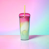 16OZ SHINE SO BRIGHT GRADIENT RAINBOW COLD CUP 16OZ SHINE SO BRIGHT 彩虹漸變凍杯