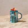 16OZ UNDER THE SEA W/SIREN TAIL LID CERAMIC MUG 16OZ 海底人魚尾咖啡杯連蓋