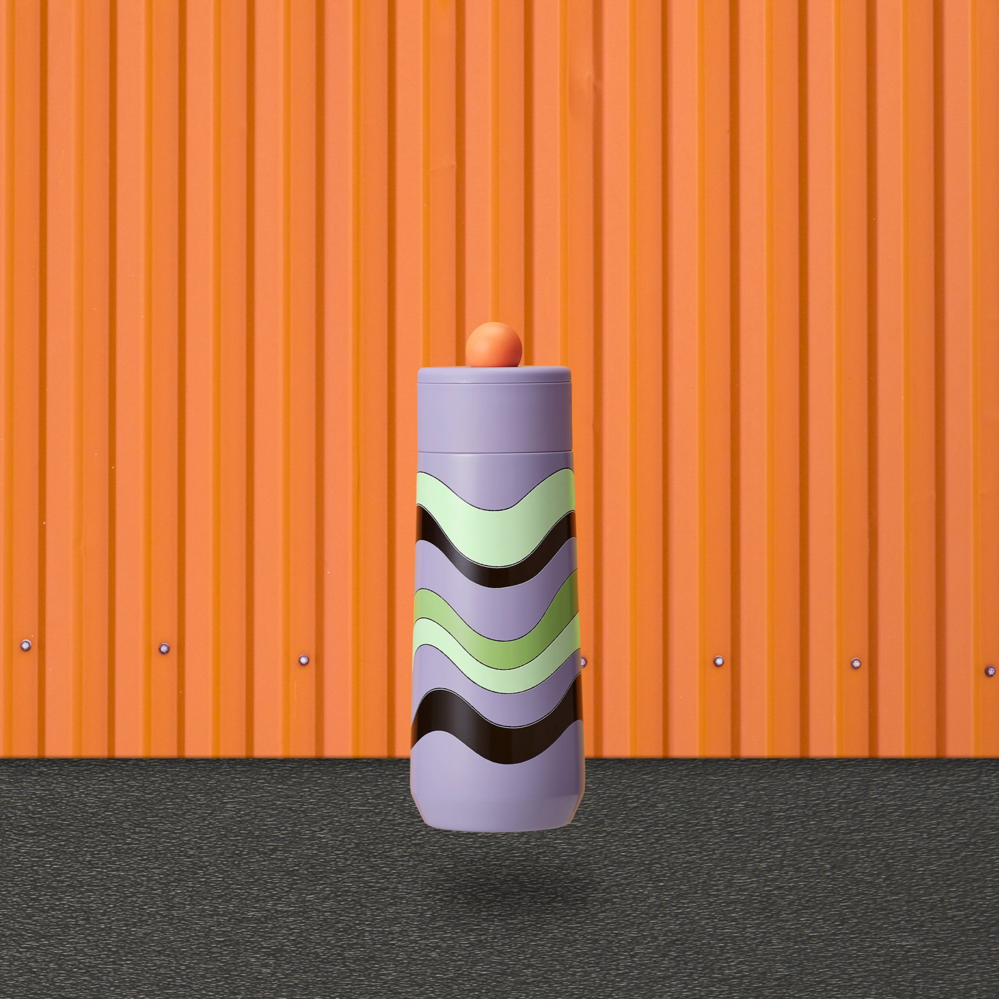 12OZ PURPLE BEIGE GREEN BLACK WAVE SS TUMBLER	12OZ 紫色波浪紋不鏽鋼隨行杯