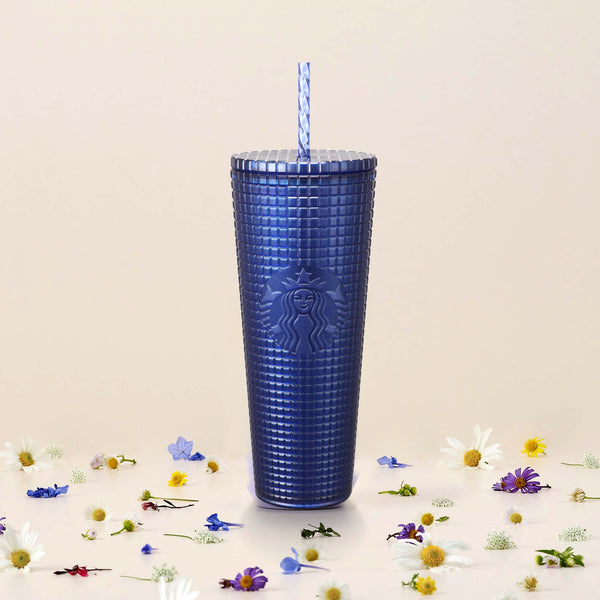 24OZ GRID PEARL COBALT COLD CUP 24OZ 網格珍珠凍杯