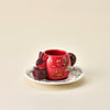3OZ HOLIDAY RABBIT W/WREATH SAUCER CERAMIC MUG 3OZ 節日兔子咖啡杯配花環碟