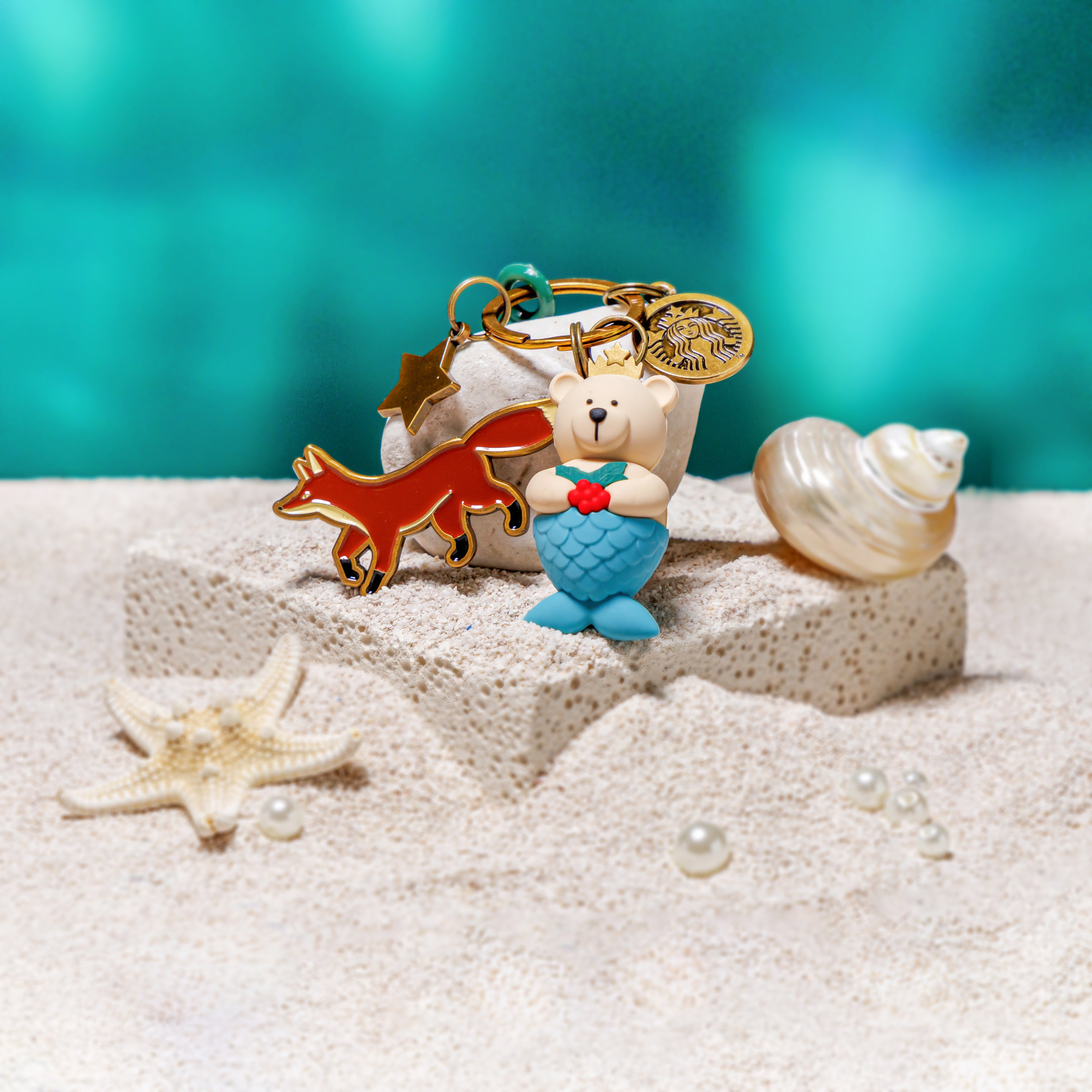 【韓国スタバ】21 Anni★Anniversary siren bearista key chain org.jpg