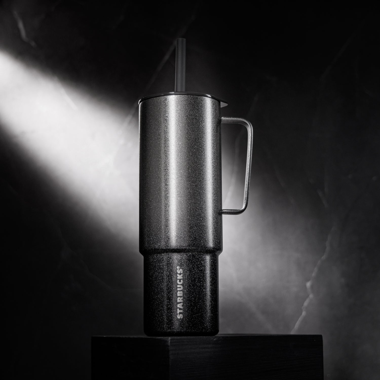 31.5oz SILVER GREY GLITTER STAINLESS STEEL TUMBLER 31.5oz