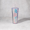 24oz SWIRLED  DICHROIC COLD CUP 24oz 閃亮銀色凍杯