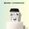 KUROMI + Starbucks 10oz Double Wall Glass with lid KUROMI + Starbucks 10oz 雙層玻璃杯配杯蓋