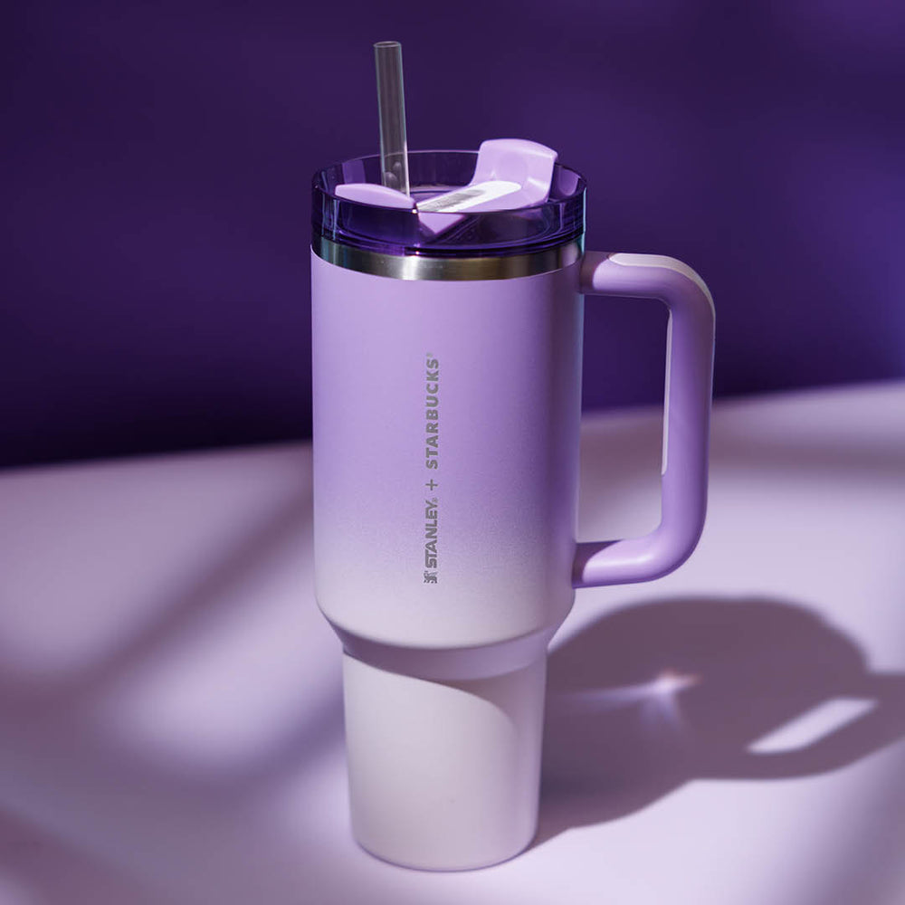 40OZ STANLEY x STARBUCKS THE QUENCHER PURPLE MAUVE STEEL COLD CUP
