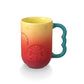 12OZ GRADIENT YELLOW TO PINK DOT MUG 12OZ 粉紅色漸變波點咖啡杯