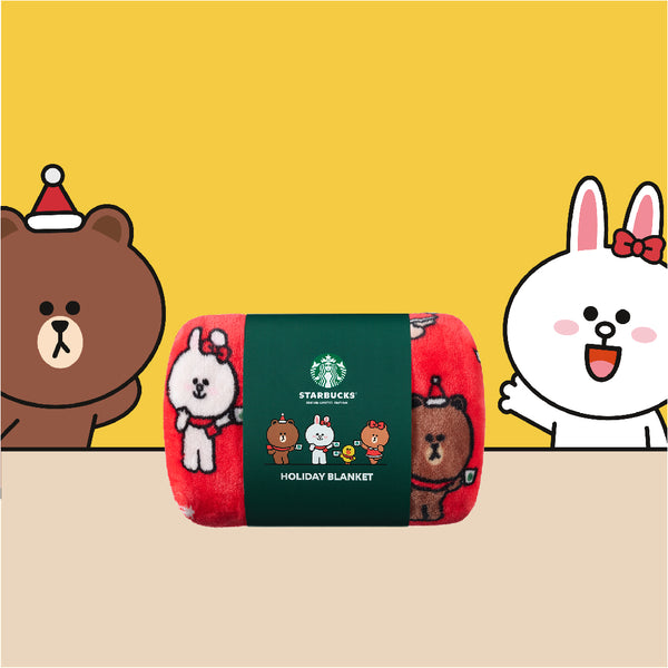 STARBUCKS® X LINE FRIENDS HAPPY HOLIDAYS EDITION BLANKET 限定冬日主題毛毯
