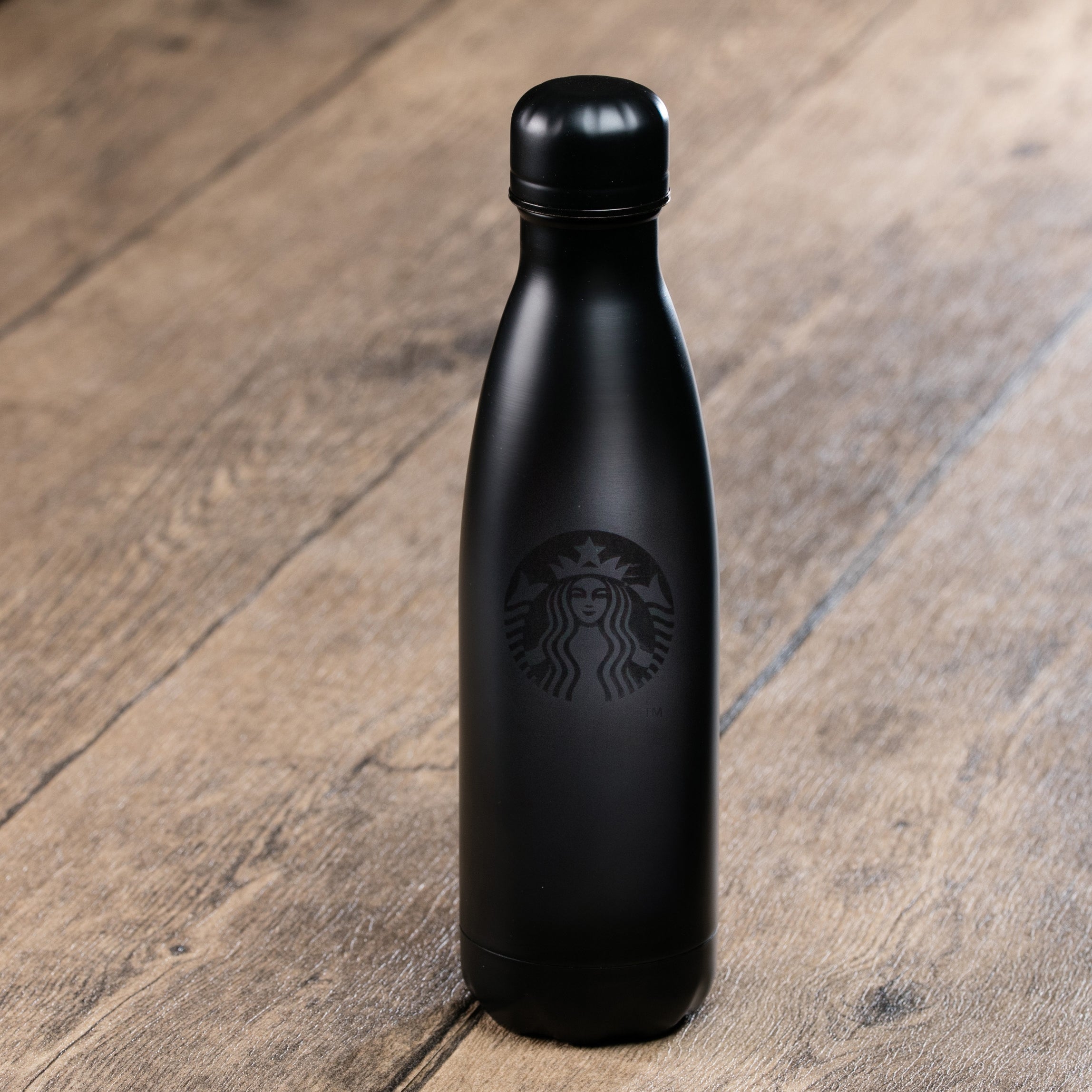 17oz Starbucks x S'well Matte Black Stainless Steel Bottle