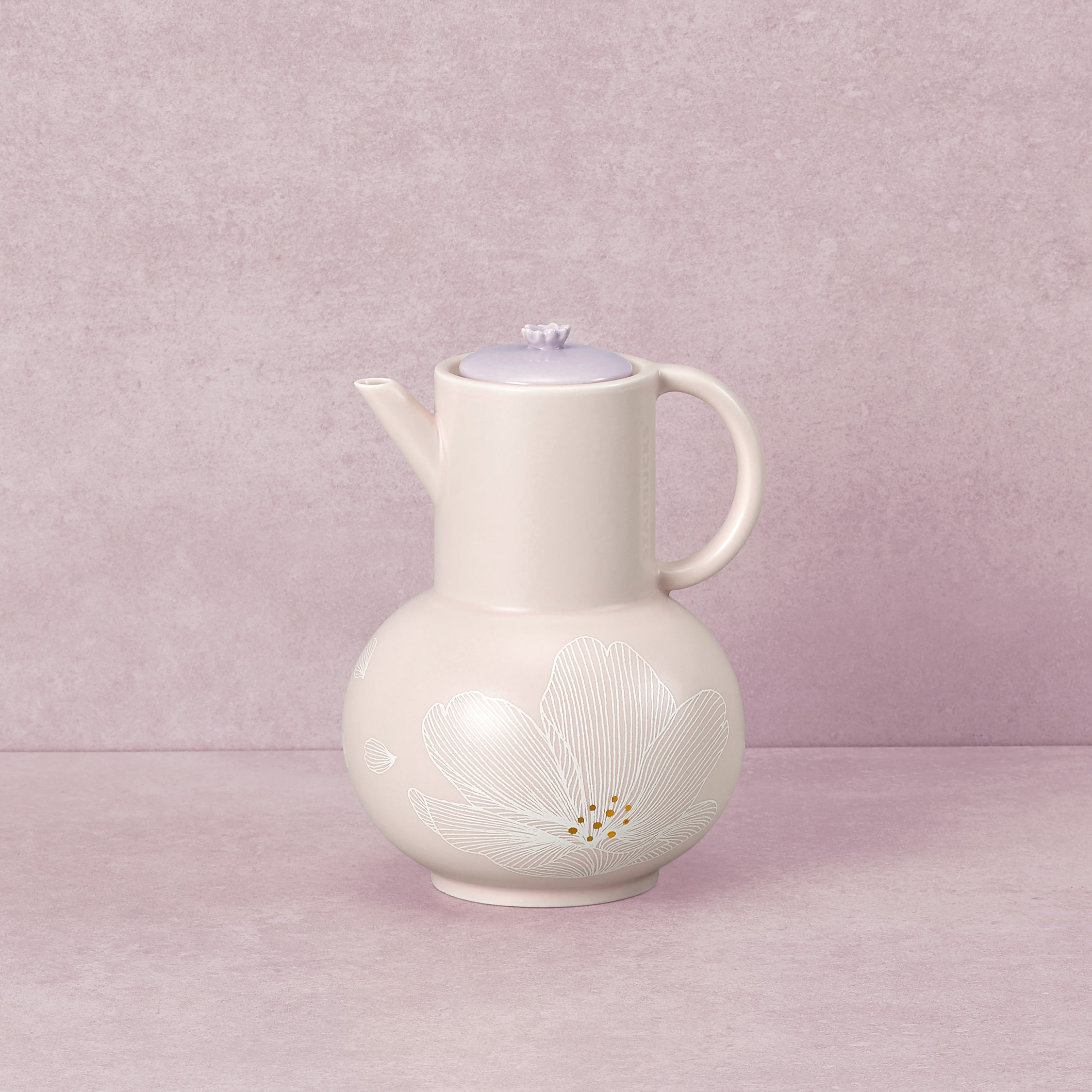 WHITE CHERRY BLOSSOM TEA POT (22OZ) 白櫻綻放茶壺(22oz) – Starbucks