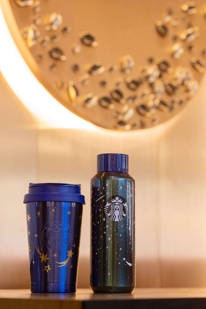 Hong Kong Starbucks - Night Glitter SS Water Bottle 16OZ - Non