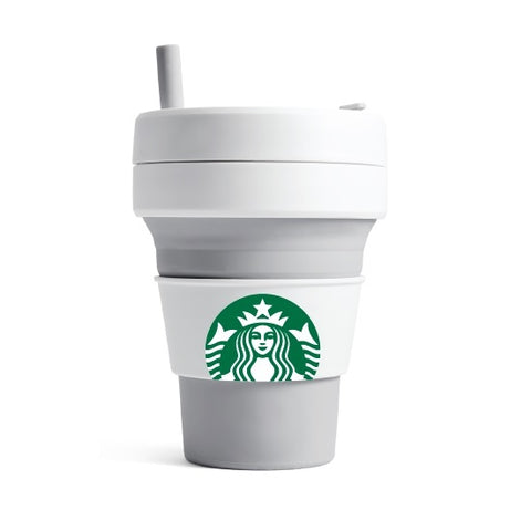 16oz Stojo + Starbucks Dove Collapsible Cup